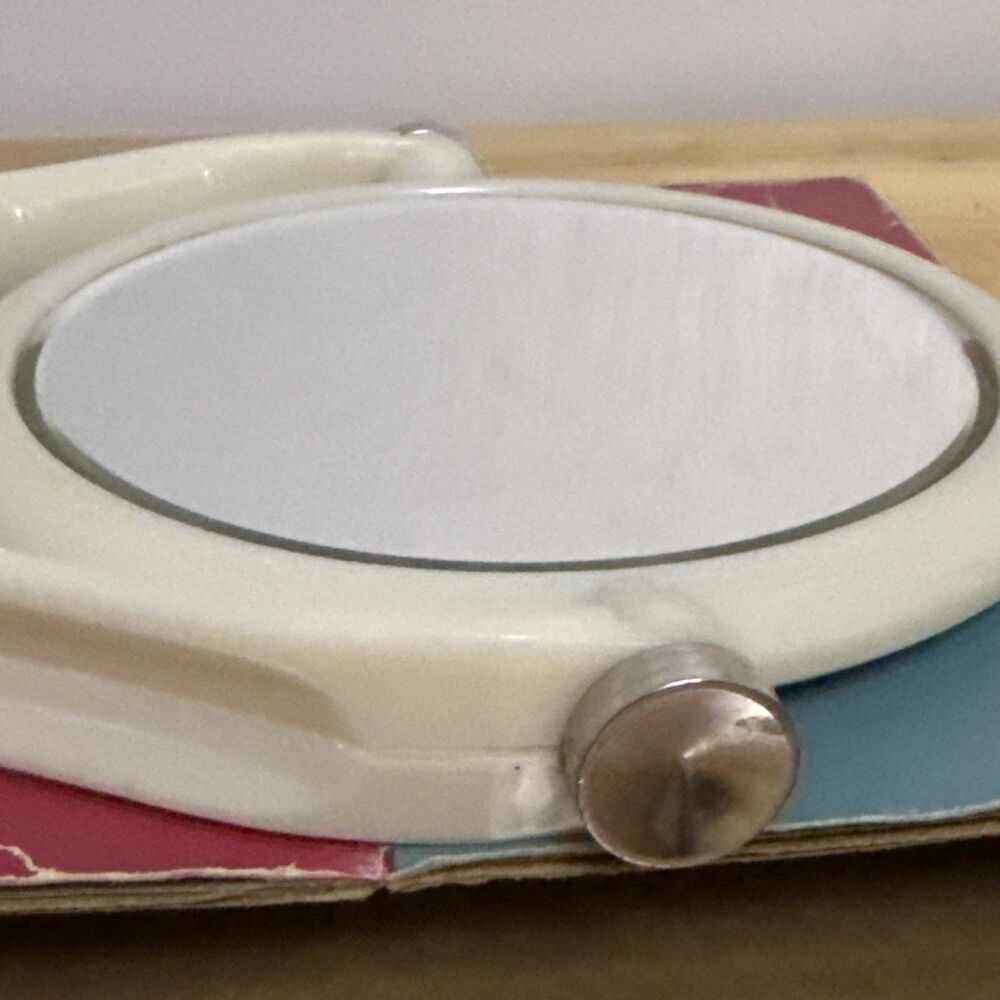 VTG Makeup Mirror Fuller Brush Co Double Sided & Beveled Celluloid Ivory - Picture 9 of 14